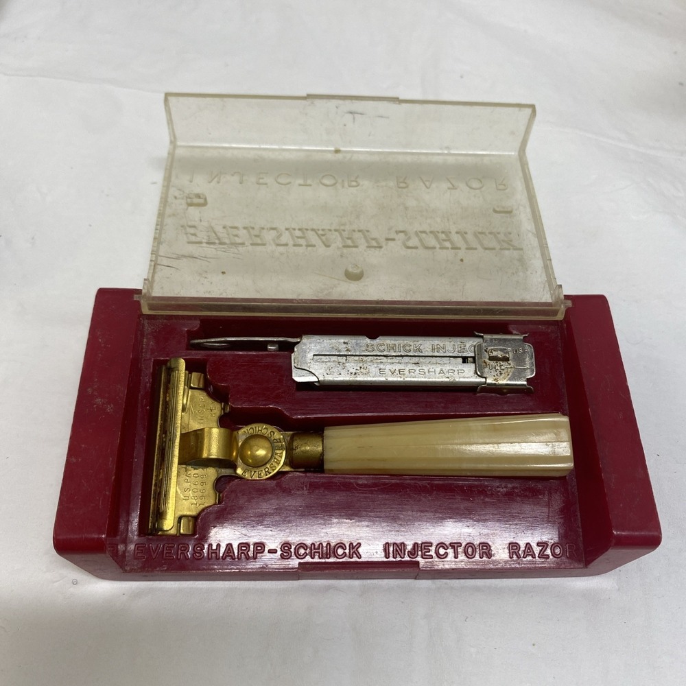Vintage‎ Bakelite Schick Eversharp Injector Razor w box blade dispenser